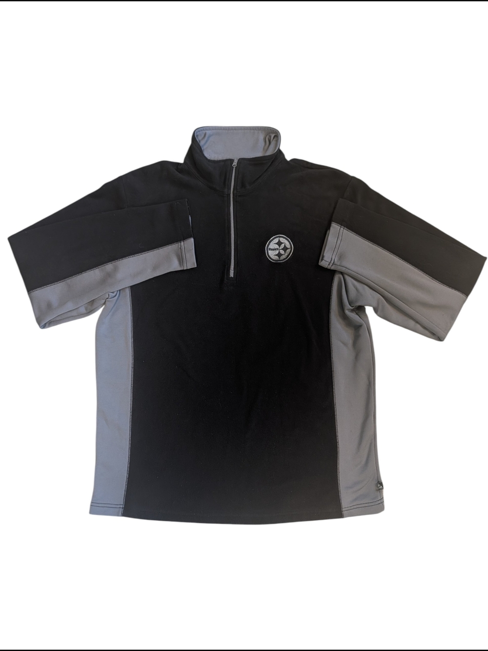 NFL Team Apparel Pittsburgh Steelers Men's Medium Quarter Zip Pullover Blackout